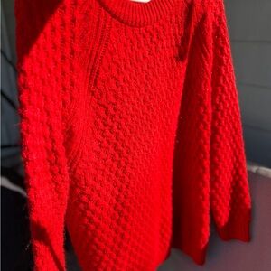 Cozy H&M Red Knit Sweater